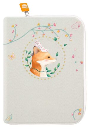 Protège carnet de santé  - renard chapeau de papier -