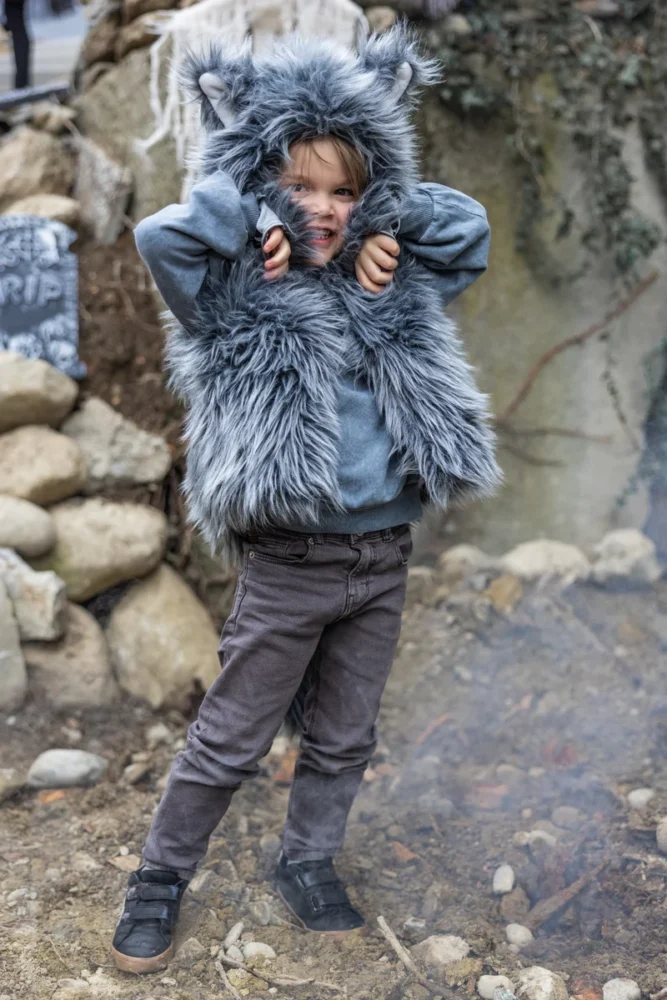 Veste de grand méchant loup avec gants – Image 3